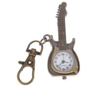 POPETPOP Keyring Pocket Watch Retro Design with Quartz Movement Large Roman Numerals Lightweight and Portable for Men and Women