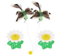 POPETPOP Kitten Toy Pets Toys 2PCS Electric Teaser Toys Funny Exercise Electric Flutter Rotating Kitten Toys Cat Teaser With Hummingbird Replacement Kitten Toy Pets Toys