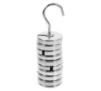 POPETPOP Laboratory Slotted Weight Set 100g Chromium-plated Iron Compact Design Convenient to Store for Laboratories and Studios Including Slotted Masses and Slot Code Experiment Kit