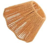 POPETPOP Lampshade Brown Made of Paper String and Iron Creates a Warm Atmosphere with Delicate Woven Suitable for E27 and E14 Bulbs, for Chandelier Decoration and Ceiling Lamp Decoration
