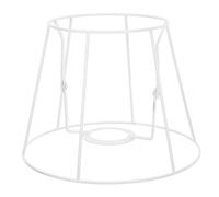 POPETPOP Lampshade Making Kit Iron Wire Frame Adjustable Drum Holder for Table and Floor Lamps 13X20X15Cm Artistic Handwoven Design Metal Cage for DIY Lighting