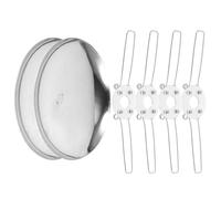 POPETPOP Lampshade Tray Spring Clip Set with Iron Material and Silver Colour, Convenient to Use and Easy to Install Lampshade Support Bracket Tray for Living Room and Study,