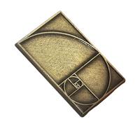 POPETPOP Lapel Pin and Stem Lovers on Special Occasions for Teachers Golden Ratio Brooch Rectangle Math Badge with Medieval Artistic Style Metal Design, Versatile Accessory and Teacher's