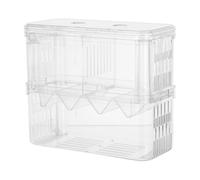POPETPOP Large Aquarium Breeding Box for Fish Tank with Observation Window and Effective Separation Plastic Fish Isolation Container with Suction Cups Suitable for Shrimp