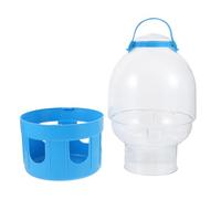POPETPOP Large Capacity Blue Pvc Pigeon Water Feeder with Removable Design for Dove and Parrot Home Decoration Bird Drinking Supply Random Color