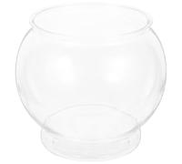 POPETPOP Large Desktop Fish Bowl Aquarium Tank for Goldfish and Turtles, Plastic round Unbreakable Fish Tank for Home and Office Decoration