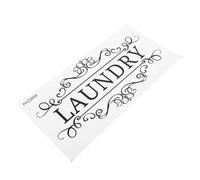 POPETPOP Laundry Sign Sticker Waterproof Removable Black PVC Decal Legible Lettering for Utility Room and Store Decoration 11.8X5.9 Inches