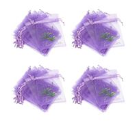 POPETPOP Lavender Sachet Bags for Closets 30pcs Empty Drawstring Gauze Pouches for Dried Flowers and Herbs Storage Portable Multipurpose with Lavender Print