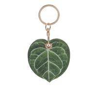 POPETPOP Leaf PU Keychain Case with Ring for Access Cards Compatible with Apple Tag Holder Stylish Protector for Luggage Bags Pets and Secure and Wide Compatibility