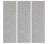 POPETPOP Leaf Silicone Fondant Mold Set 3Pcs for Cake Decoration Featuring Realistic Patterns and Suitable for Jelly, Wax and Resin