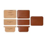 POPETPOP Leather Wallet Pattern Template Set for DIY Card Holder Craft, Multifunctional Acrylic Stencil with Ab-300 Cowhide Kraft Paper for Handmade Wallets and Purse Sewing