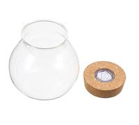 POPETPOP Led Landscaping Glass Bottle with White Led Light, Mini Aquarium Bottle for Diy Micro Landscape, Glass Terrarium with Moss and Fish Tank Lighting for Home Garden Decor