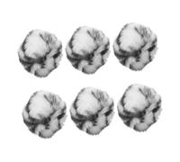 POPETPOP Leopard Print Kitten Toys Set of 6 Interactive Cat Chewing Balls Soft Plush Catnip Infused Indoor Cat Toys