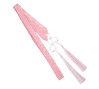 POPETPOP Light Pink Ancient Style Tassel Hairband for Women, Two-tone Silk Feel Headband, Traditional Chinese Hanfu Hair Accessory for Weddings and Special Events