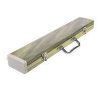 POPETPOP Lightweight Flute Bag with Handle, 2-compartment Storage Case for C, D, and E Tuned Flutes, Plastic and Metal Construction, Khaki Colour, for Travel and Concert Use