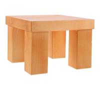 POPETPOP Lightweight Portable Wooden Photography Bench Stool in Khaki, Photo Props for Dressing Table and Studio Use, Compact Decorative Wooden Stool for Outdoor and Indoor Scenes