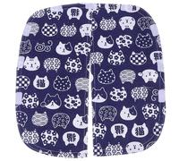 POPETPOP Litter Box Door Curtain for Automatic Cat Litter Pan, Small Pet Privacy Screen with Lucky Blue Panel, Replacement Accessory for Self-cleaning Cat Toilet