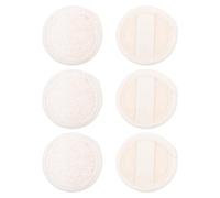 POPETPOP Loofah Facial Cleansing Pads Set for Women, 6.5cm round Natural Loofah Sponges, Reusable Makeup Remover Puff with 6 Pieces in Jar, Gentle Skin Cleaning for Daily Face Care