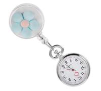 POPETPOP Lovely Blue Clip on Retractable Nurse Pocket Watch for Students | Glass and Alloy Build, Lightweight Design, Easy to Pick, Gift Choice for Nurses and Students