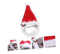 POPETPOP Lovely Pet Christmas Hat Santa Beard Festive Dog and Cat Dress-up Costume for Holiday Celebrations