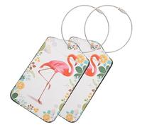POPETPOP Luggage Tags Travel Hanging Name Tag Sturdy PVC Material with Secure Loop Easy Identification for Suitcases and Boarding Travel Accessories Set of 2