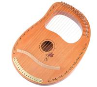 POPETPOP Lyre Harp Instrument and Smooth Surface with Longer Sustain Effect 16 String Wooden Portable Harp Delicate String Instrument for Beginner Learning and Playing
