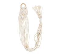 POPETPOP Macrame Ukulele Wall Hanger with Tassels Woven Guitar Holder for Indoor Outdoor Use Easy to Install Decorative Musical Instrument Display for Living Patio Garden