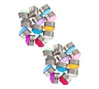 POPETPOP Magnetic Acrylic Wine Glass Markers Random Color 24pcs Colorful Crystal Design, Washable Wine Cup Identifiers for Weddings and Western Restaurants