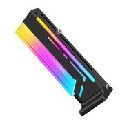 POPETPOP Magnetic Gpu Holder for Graphic Card with Argb Light Synchronization and Chipped Diamonds Light Design, Aluminium Alloy Material, 12 Cable Structure, 5v Power, Suitable