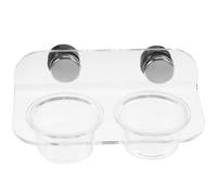 POPETPOP Magnetic Reptile Food Feeder Featuring Sturdy Spill-Resistant Water and Food Bowls Gecko Feeding Ledge for Small Lizards and Spiders