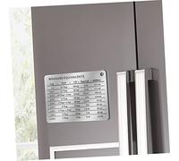 POPETPOP Magnetic Stainless Steel Kitchen Conversion Chart Compact Baking Measurement Guide with Smooth Edges Refrigerator Magnet for Cups Tablespoons Teaspoons Fluid Units Random Color