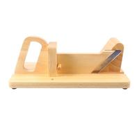 POPETPOP Manual Sausage Slicer Kitchen Tool with Blade and Wood Handle for Precise Sausage and Fruit for Picnic and Camping