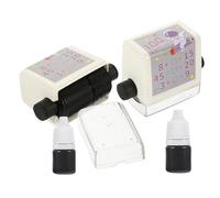 POPETPOP Math Roller Stamp Addition and Subtraction Practice Tool 2 Sets Self-Inking Plastic with Smooth Rolling and Compact Design for Elementary Students for-the-go Learning