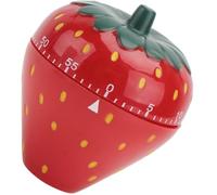POPETPOP Mechanical Countdown Kitchen Timer and Metal Strawberry Shaped Red Cooking Timer with Habit Training and Time Management for Boiled Eggs and Frying