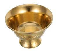 POPETPOP Meditation Bowl Brass Water Bowl for Sacrificial Supplies with Delicate Hammered Finish for Spiritual Decor and Rituals