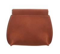 POPETPOP Men’S PU Leather Coin Purse with Spring Closure, Portable Small Bifold Wallet for Cash and Cards, Brown Compact Travel Cosmetic Storage Bag