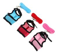 POPETPOP Mesh Harness and Leash Set for Small Pets Including Rabbit and Guinea Pig, Soft and Wear-resistant Mesh Cloth Material, for Exercising and Playing Outdoors