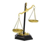 POPETPOP Metal Balance Scale Ornament Vintage Justice Symbol Desktop Decoration Metal Centerpiece for Office Home Fairness and Dignity Display