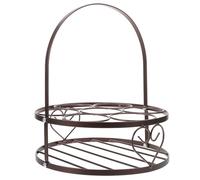 POPETPOP Metal Beer Bottle Carrier Basket with Handle, 6-Bottle Drink Holder for Home Brewing and Outdoor Use, Sturdy Metal Beverage Storage Basket for Beer and Drinks