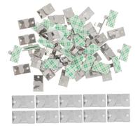 POPETPOP Metal Cable Organizer Clips with Strong Adhesive Backing 50pcs for Cord Organising and Fixing for Power Cords and Wires, for Kitchen Appliances and Air Fryers
