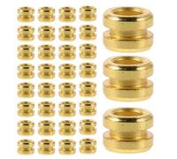 POPETPOP Metal Guitar String Beads with Stable Tuning Performance 50pcs for Acoustic Folk Guitars Golden Beaded Tail and Easy Installation for Recording and Performance
