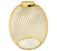 POPETPOP Metal Hollow Lampshade Wire Cage Drum Lamp Shade for Floor Lamps Contemporary Interior Lighting Artistic Ambient Effect
