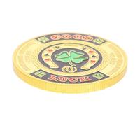 POPETPOP Metal Poker Card Guard with Lucky Coin Souvenir, Poker Chip Protector for Texas Hold’em, Table Games Accessory and Memorabilia Set