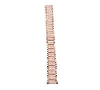 POPETPOP Metal Rhinestone Watch Band for 2 Adjustable Replacement Strap Alloy Material Stylish Rose Gold 1 Piece