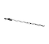 POPETPOP Metal Soprano Recorder in D Key and Beginners, Silver Flute Instrument, High-pitched Irish Whistle Recorder for Music Practice and Learning