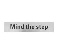 POPETPOP Mind The Step Caution Warning Boards for Stairs, Aluminium, Silver, Versatile Use, Commercial Spaces