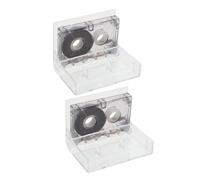 POPETPOP mini cassette tapes 60 minute 2pcs blank micro cassette for dictation device and interview machines, plastic compact and portable, versatile use, professional interviews