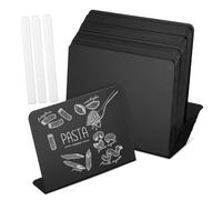 POPETPOP Mini Chalkboard Signs with White Pens Writable Erasable Menu Stand Holder Stable Shaped Display Blackboards for Restaurants Weddings Office Events