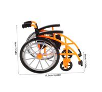 POPETPOP Mini Foldable Dolls Wheelchair and Crutches Lightweight Model for Dollhouse Play and Action Figures and Lifelike Accessory