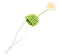 POPETPOP Mini Handmade Pet Costume Hat for Small Animals Lightweight Green Floral Cap for Hamsters Guinea Pigs Hedgehogs Cute Cosplay Accessory for Halloween Birthday Easter Parties
